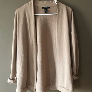 Forever 21 oversized tan cardigan with pockets